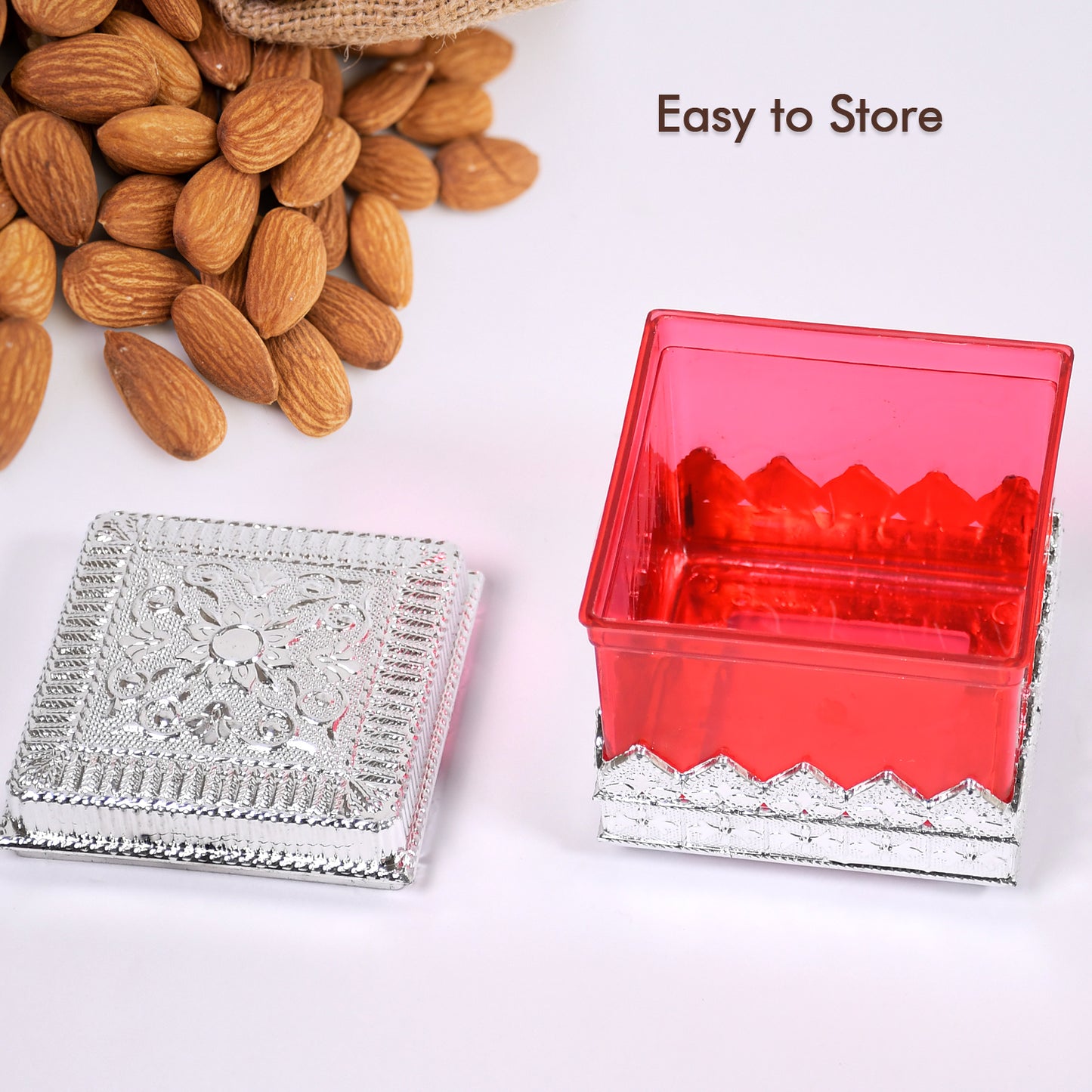 Wukusy Ruby dry fruit storage container with attractive design, ideal for home use, gifting, and kitchen organization.