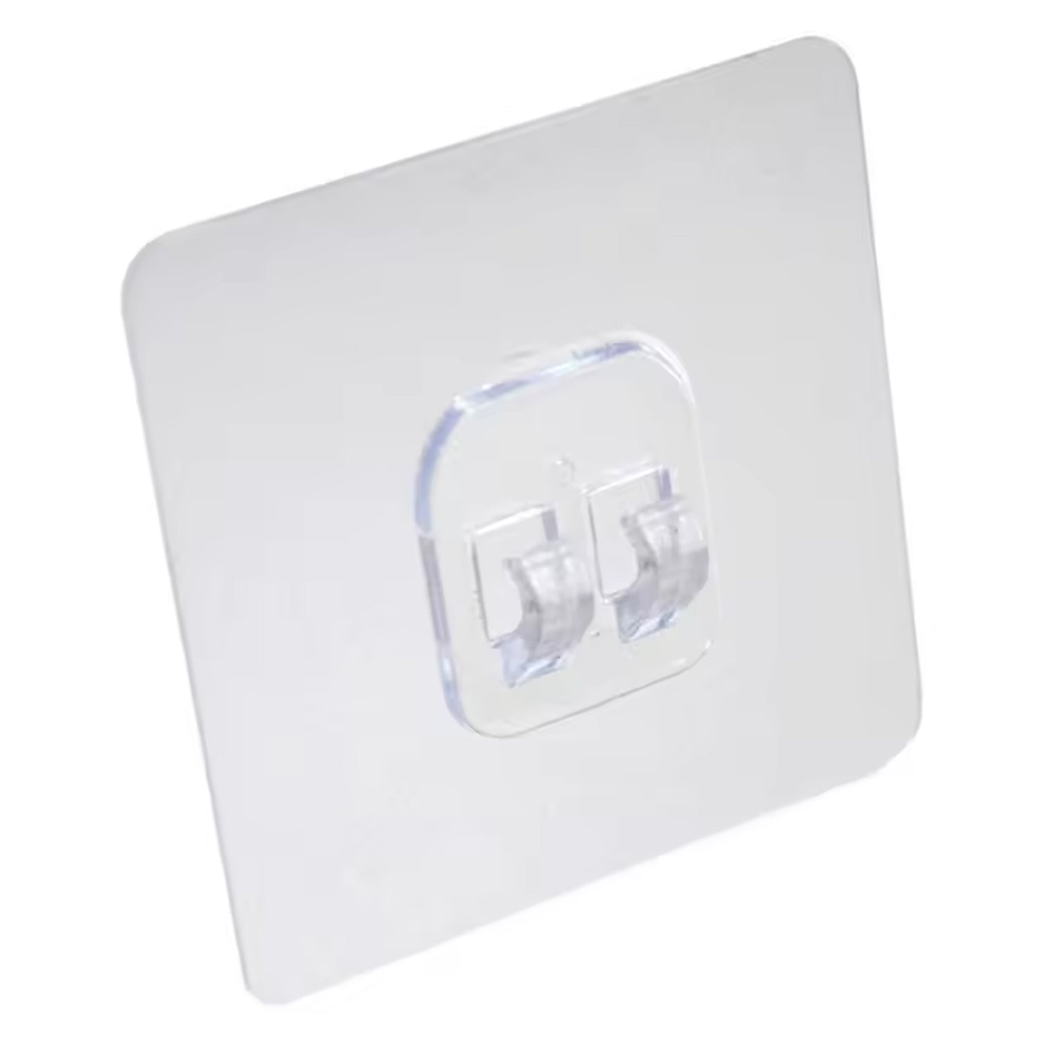 Wukusy transparent self-adhesive wall hook for bathroom and kitchen, waterproof, no nails, seamless, suitable for home organization.