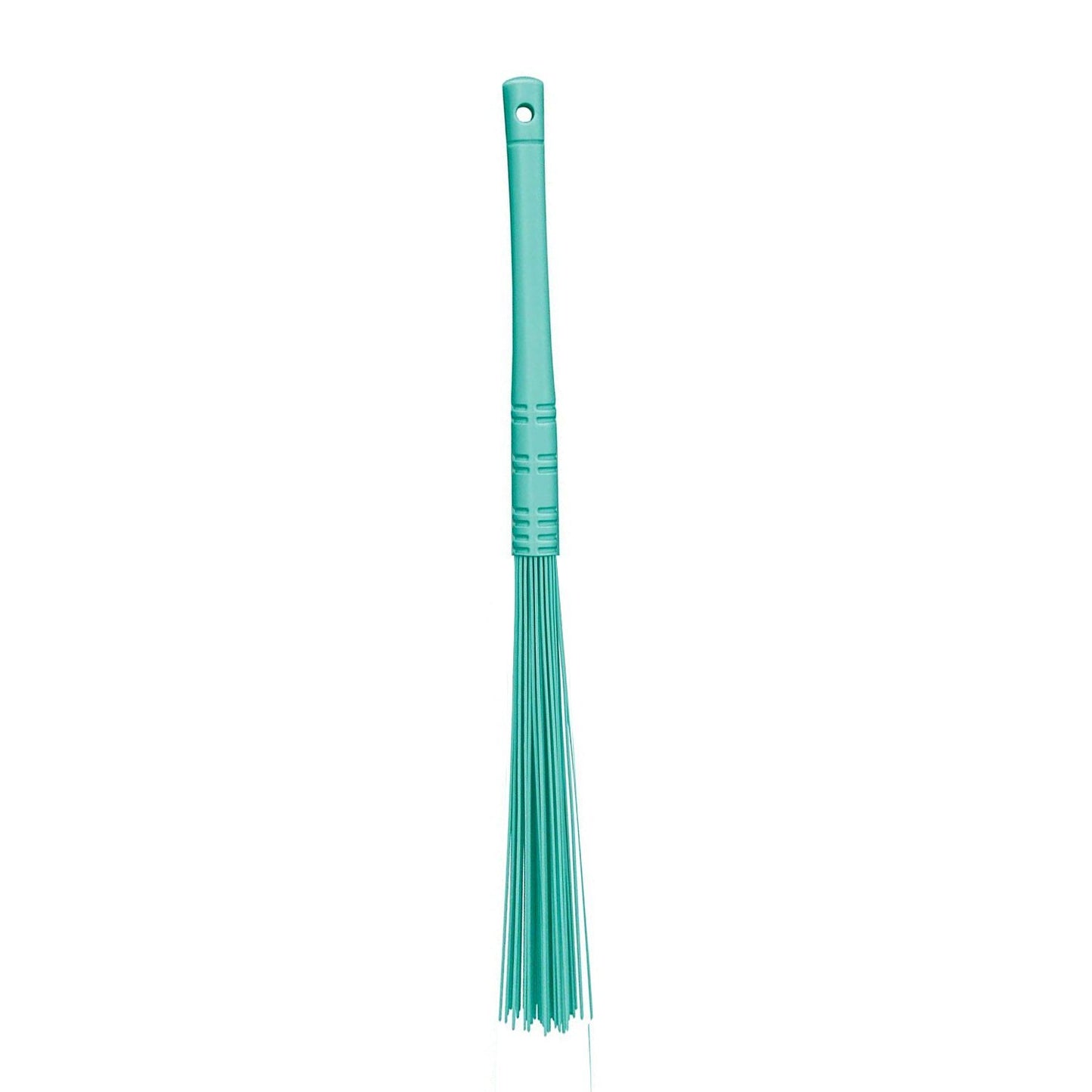 Wukusy wet and dry plastic floor cleaning broom for home and kitchen use with wide sweeping head and sturdy handle.