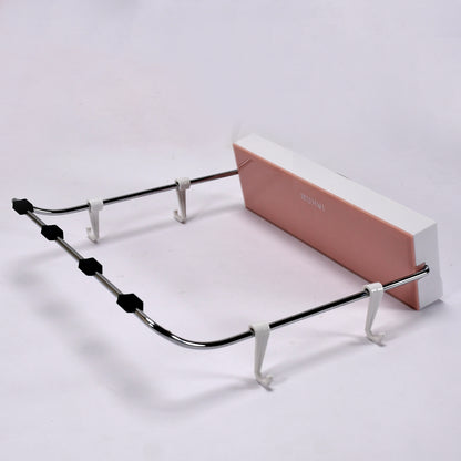 Wukusy wall-mounted foldable wash basin storage rack with self-adhesive mounting and sticker, ideal for kitchen or bathroom organization.