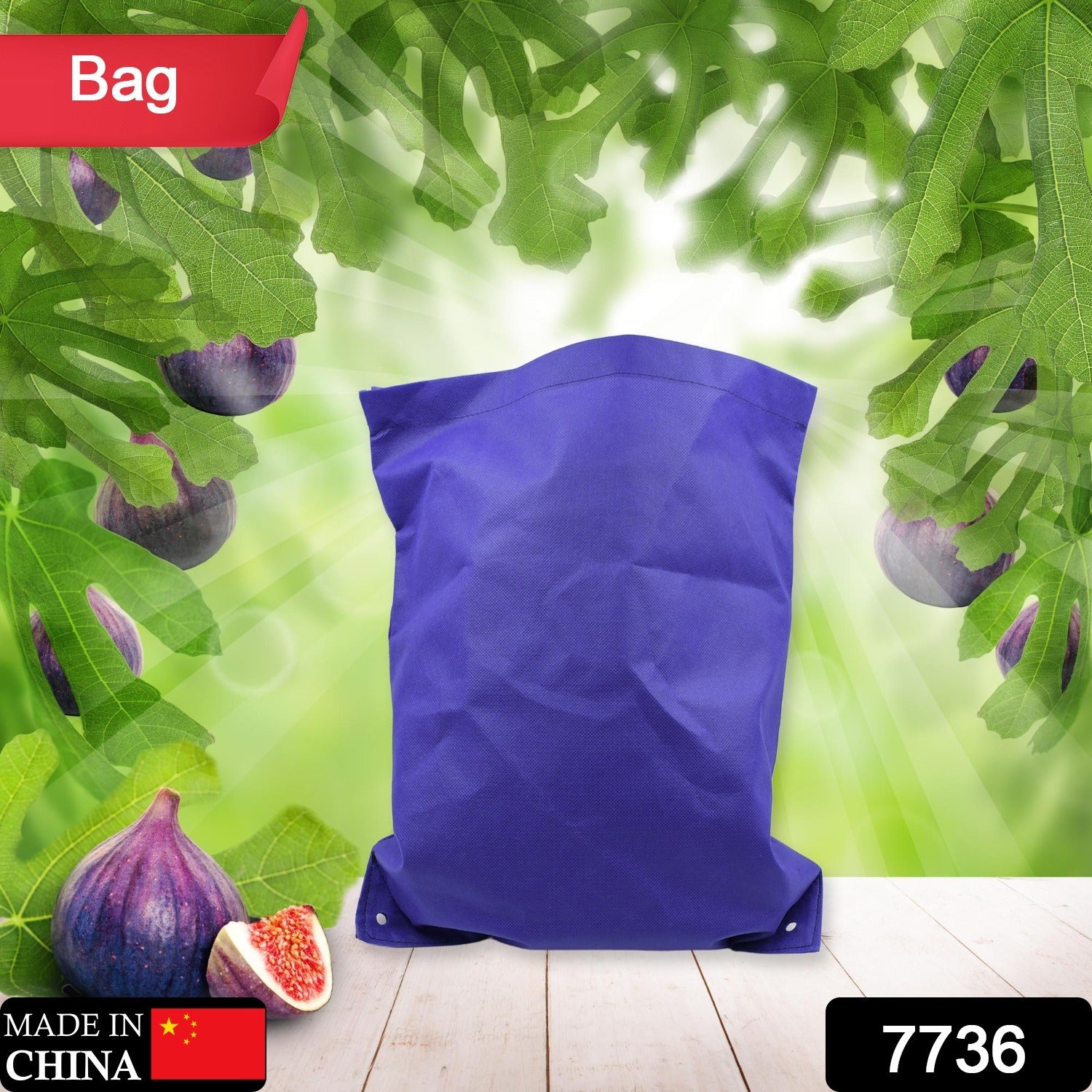 Wukusy reusable small grocery shopping bag without handles, eco-friendly and compact for eco-conscious home and kitchen use.