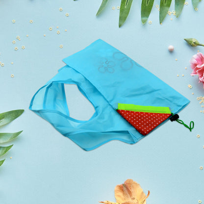 Wukusy reusable grocery bags with handles, washable and foldable shopping bags made for eco-friendly home and kitchen use.