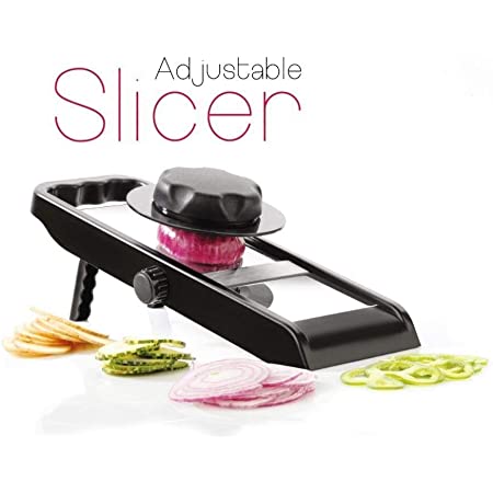 Wukusy adjustable multipurpose potato and onion slicer and grater for chips and vegetables, kitchen tool with multiple slicing options.