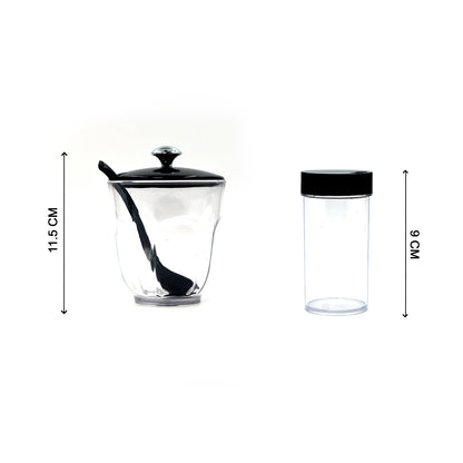 Wukusy Ganesh Rendy condiment set with transparent plastic jar for easy spice access in the kitchen.