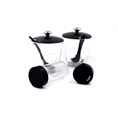 Wukusy Ganesh Rendy condiment set with transparent plastic jar for easy access to spices in kitchen.