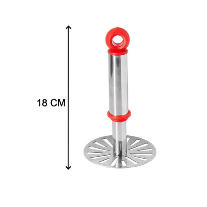 Wukusy Ganesh potato and pav bhaji masher with silver plastic handle, oval shape, ideal for mashing potatoes and bhaji in the kitchen.