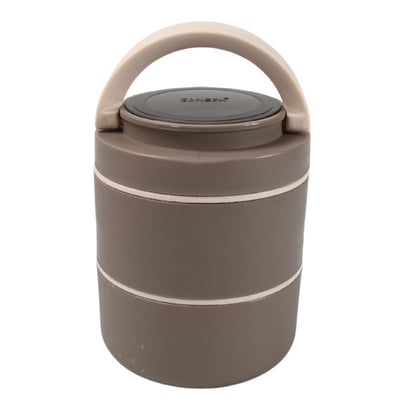 Wukusy Ganesh Smart Stack 2-layer stainless steel lunch box with airtight leak-proof design, suitable for office, school, and picnics.