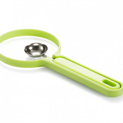 Wukusy 2-in-1 kitchen tool with soft fruit peeler and baller for avocados, papayas, watermelons, and honey dew.