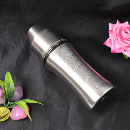 Stainless steel Ganesh baby feeding bottle by Wukusy, 250ml for newborns and toddlers up to 3 years, BFA free.