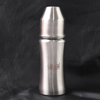 Stainless steel Ganesh baby feeding bottle by Wukusy, 250ml, suitable for infants and toddlers up to 3 years, BFA free.