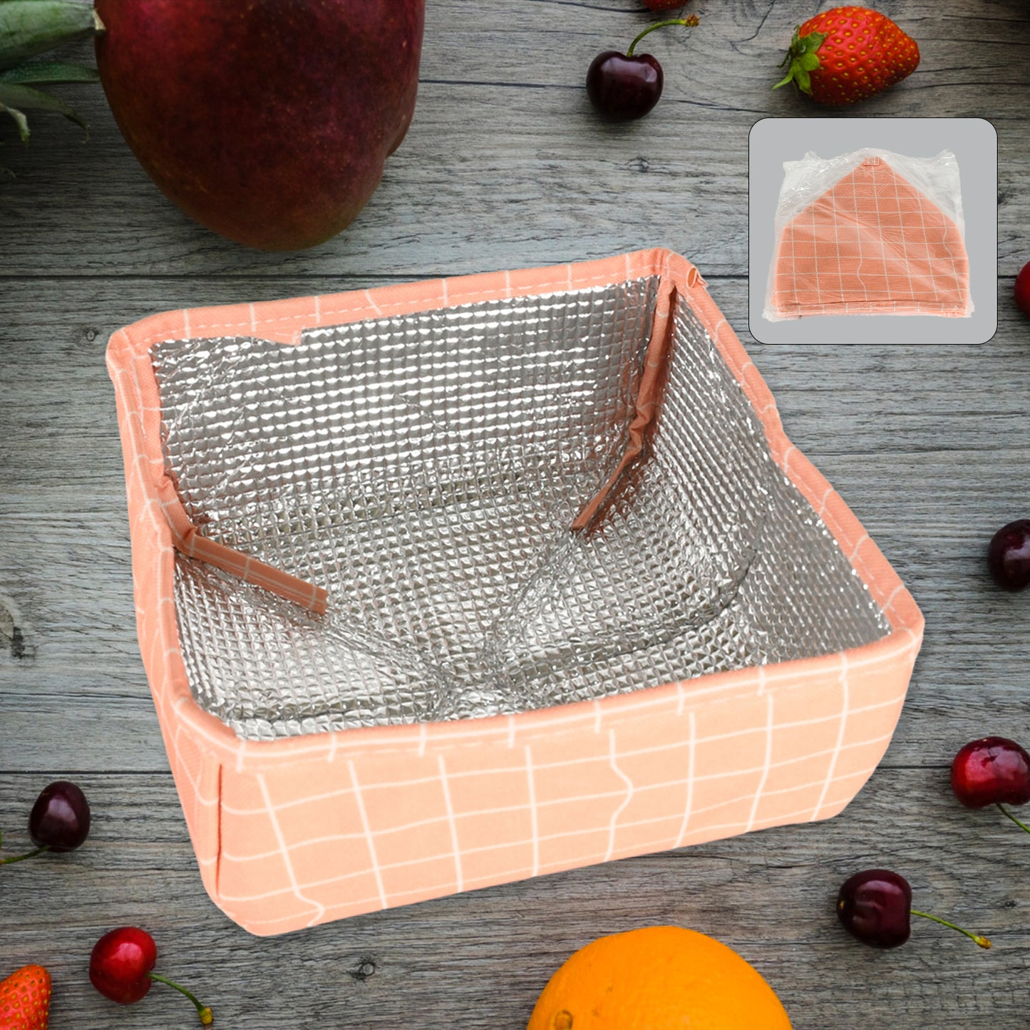 Wukusy foldable food cover with anti-dust, heat preservation, and mosquito protection, 20x20 cm, for hot food and picnic use.