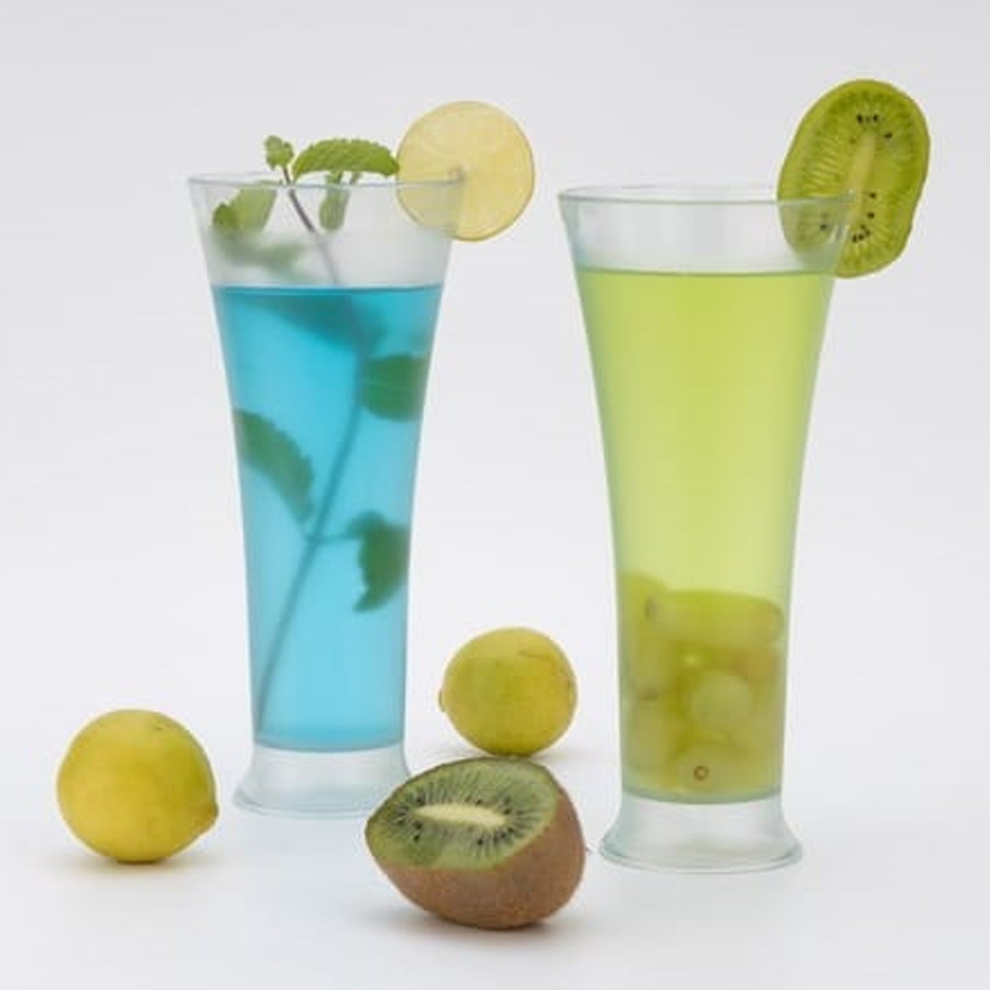 Set of 6 transparent Wukusy water glasses, 300ml, stylish for faluda, ice cream, and juice serving in home and kitchen use.