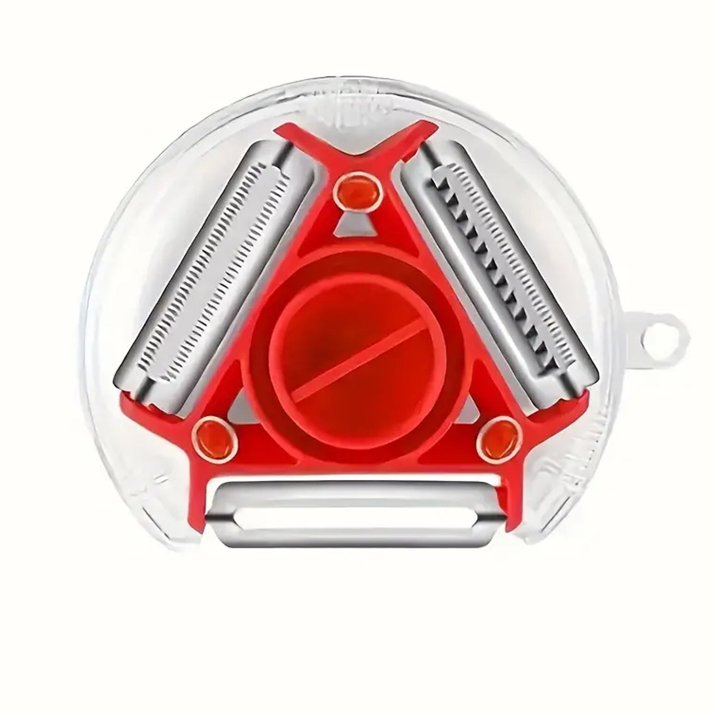 Wukusy 82583 in 1 multi-function rotary vegetable peeler, slicer, and cutter kitchen gadget with hanging design for home and kitchen use.