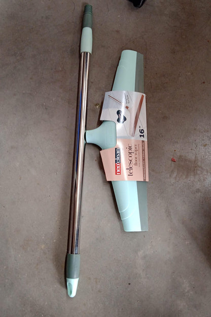 Wukusy Ganesh telescopic floor wiper, 16-inch (40 cm), with adjustable handle for easy cleaning in home and kitchen.