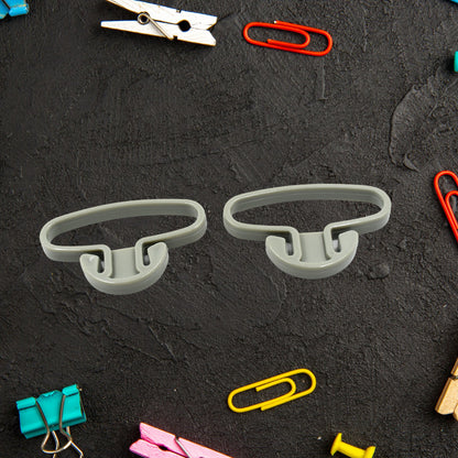 Wukusy portable plastic bag handle holder set of 2, reusable grocery bag hooks for kitchen and shopping storage.