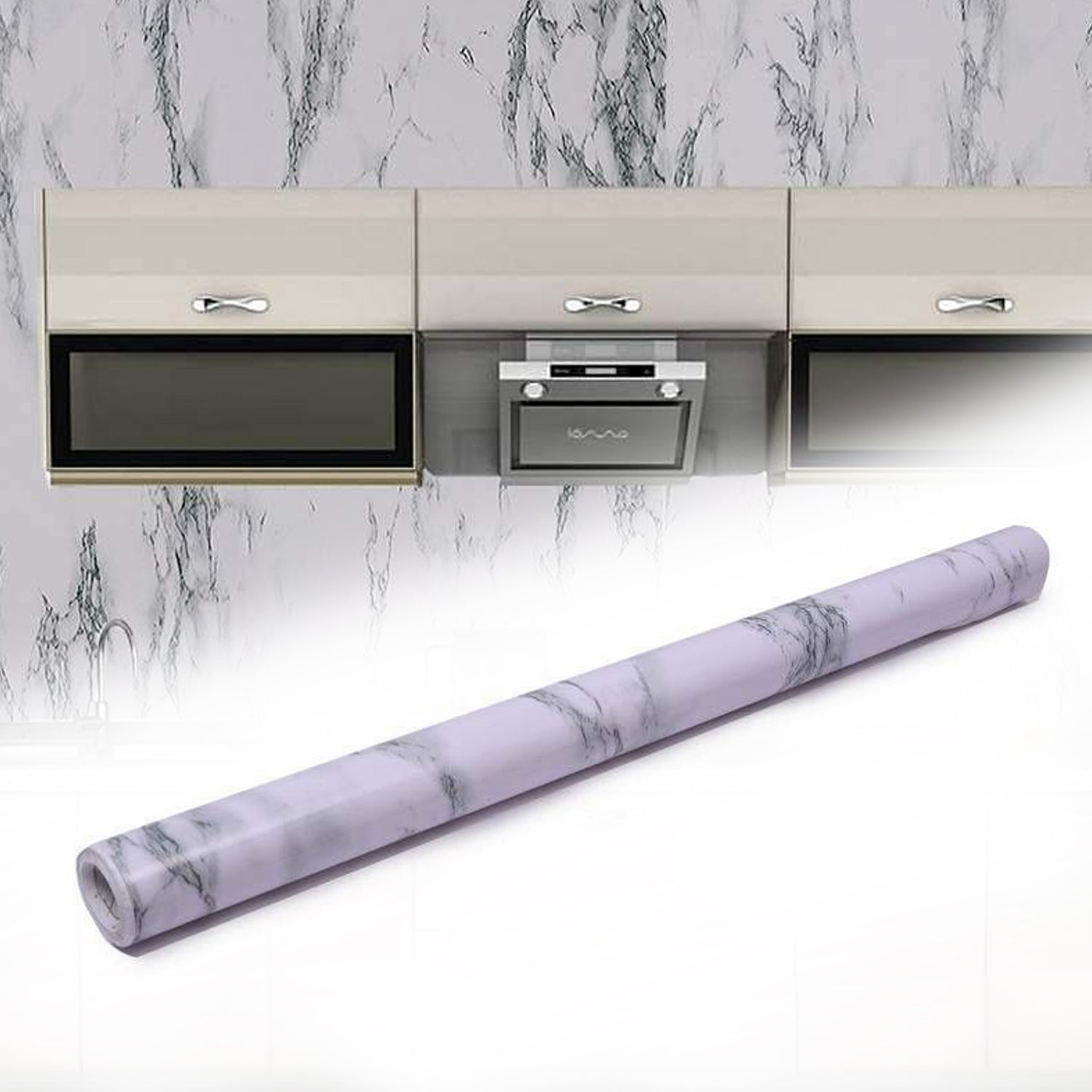 Wukusy adhesive kitchen wallpaper, 2m x 60cm, with a modern design suitable for home kitchen walls.