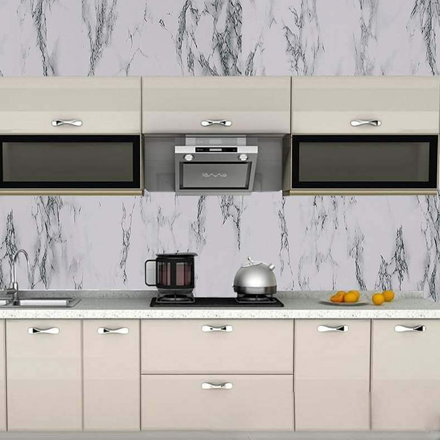 Wukusy adhesive kitchen wallpaper in a 2m by 60cm roll, featuring a stylish design for kitchen wall decoration.