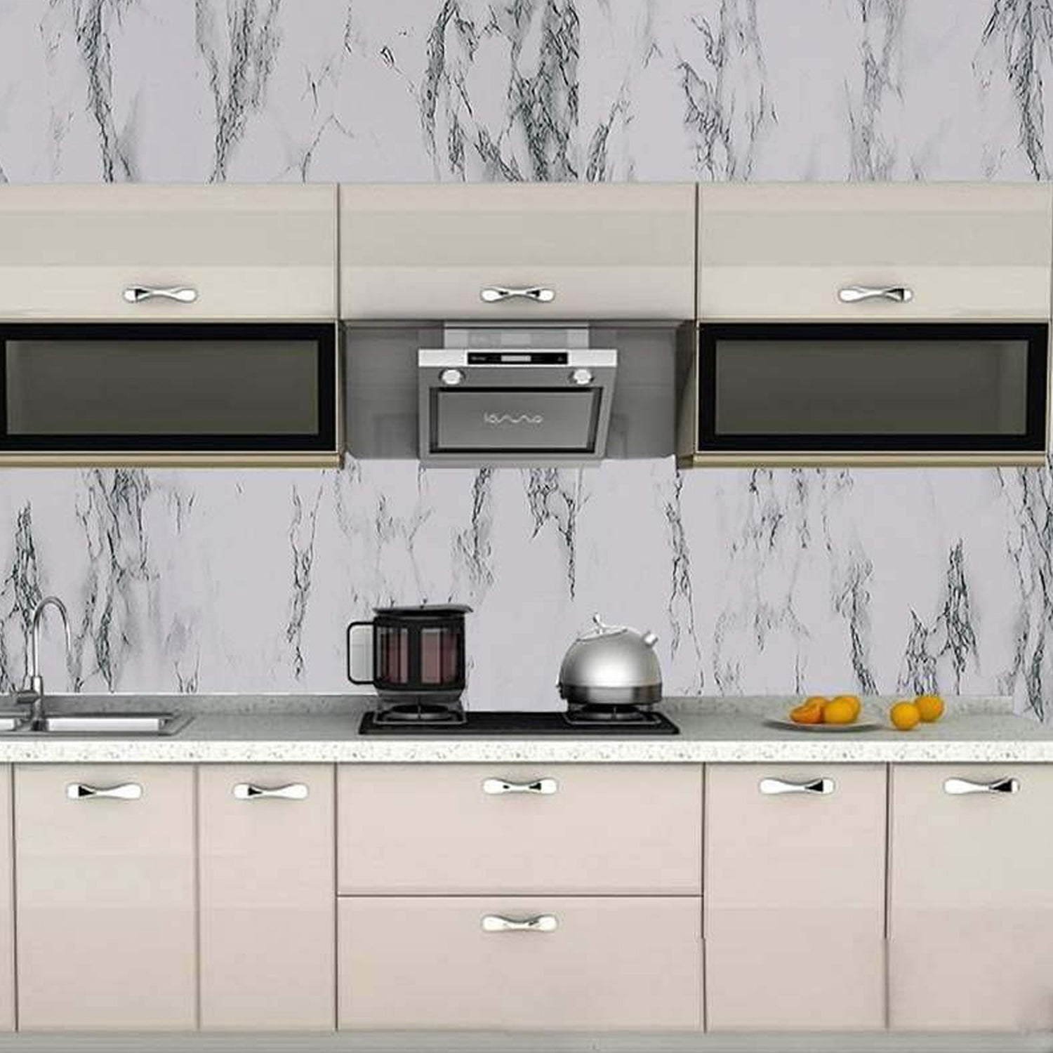 Wukusy adhesive kitchen wallpaper in a 2m by 60cm roll, featuring a stylish design for kitchen wall decoration.