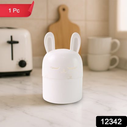 Wukusy adorable bunny-shaped multipurpose kitchen storage box for organizing kitchen items and utensils.
