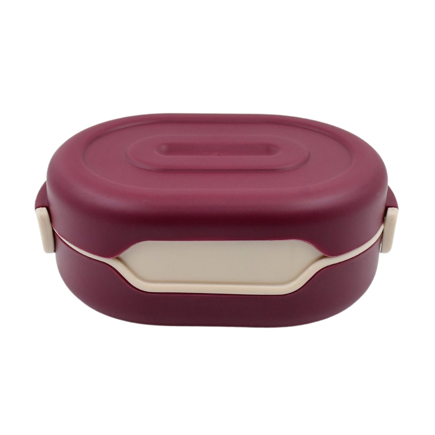 Wukusy airtight food-grade tiffin box with two compartments and a 2-in-1 spoon for home and kitchen use.
