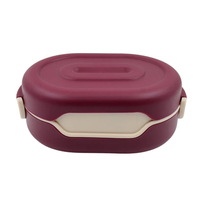 Wukusy airtight food-grade tiffin box with two compartments and a 2-in-1 spoon for home and kitchen use.