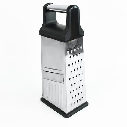 Wukusy Apex 5-in-1 stainless steel multipurpose slicer and grater for home and kitchen use, featuring various blades and sharp edges.