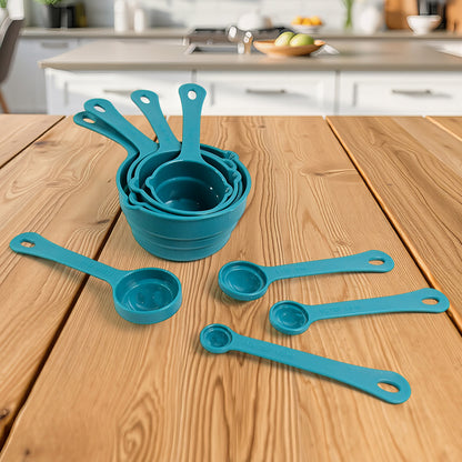 Wukusy Apex 8-piece measuring spoons and cups set for accurate cooking and baking in home and kitchen use.