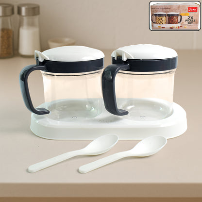 Wukusy Apex Container Pickle set, 2-piece home kitchen storage jars with secure lids for pickles and condiments.