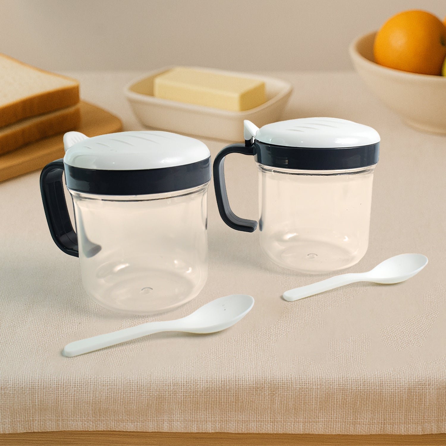 Wukusy Apex Container Pickle set with two clear plastic storage containers for kitchen organization and food preservation.