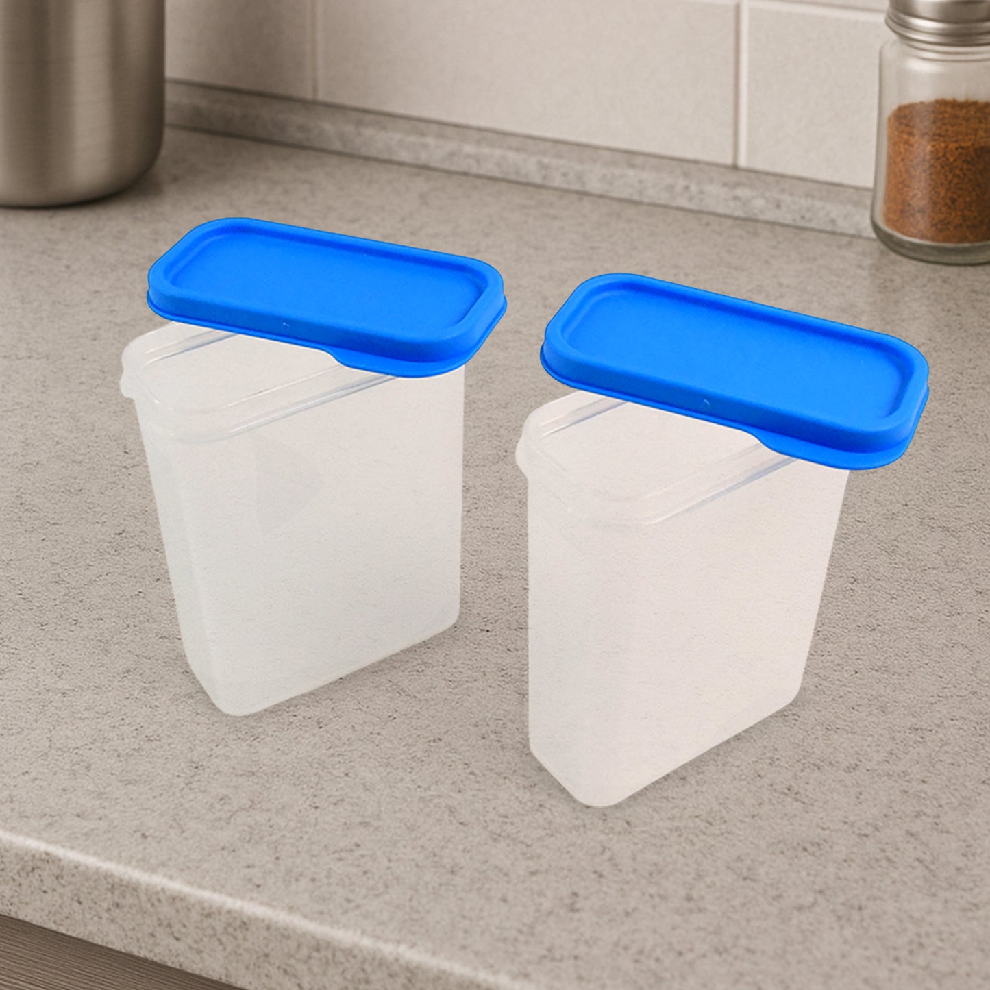 Wukusy Apex Glory 3-piece food storage container set for kitchen organization with clear lids and stackable design.