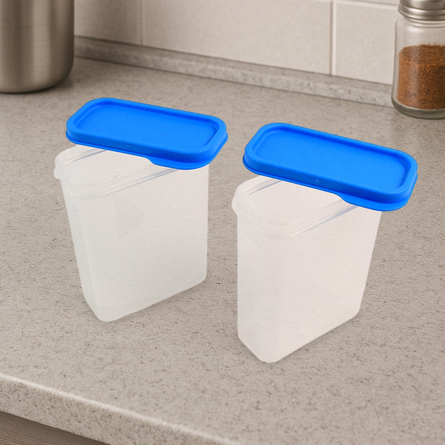 Wukusy Apex Glory 3-piece food storage container set for kitchen organization with clear lids and stackable design.