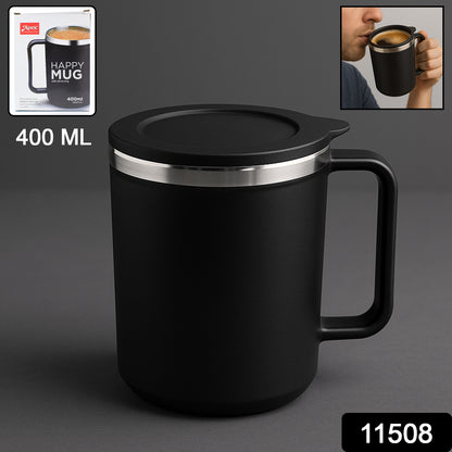 Wukusy Apex Happy Mug, approx 400ml, ceramic coffee mug with cheerful design, suitable for home and kitchen use.