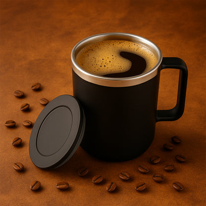 Wukusy Apex Happy Mug, 400ml ceramic coffee mug with a cheerful design, perfect for home and kitchen use.