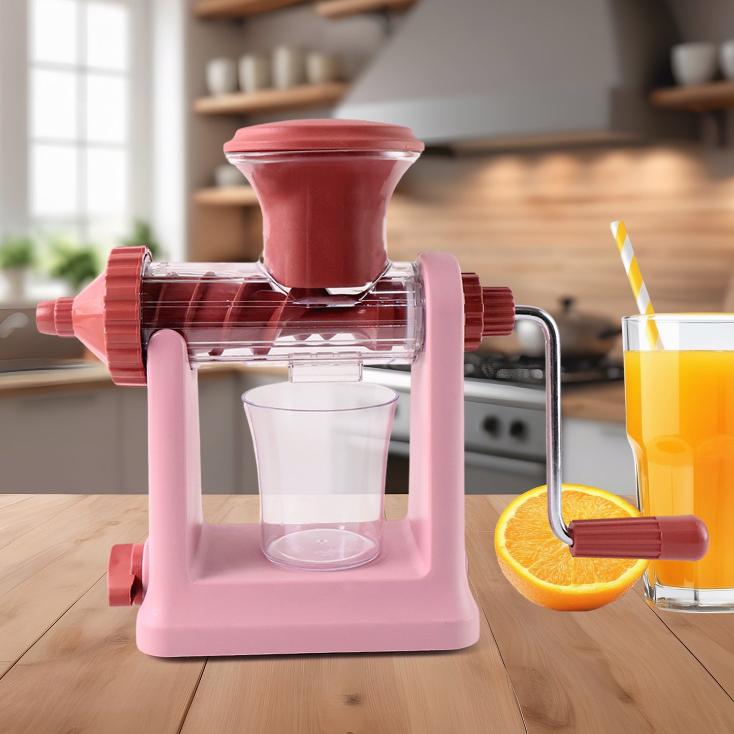 Wukusy Apex heavy-duty manual hand juicer machine set for home and kitchen use with durable construction and easy operation