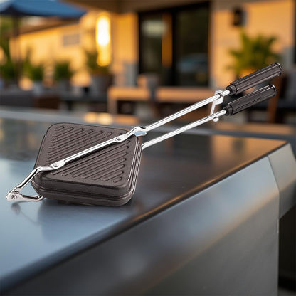 Wukusy Apex heavy gauge aluminium grill sandwich toaster for home and kitchen use, with non-stick plates and modern design.
