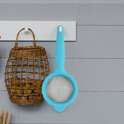Wukusy Apex Kadak mesh strainer with high-quality stainless steel wiremesh for kitchen use, shown with fine mesh and sturdy handle.