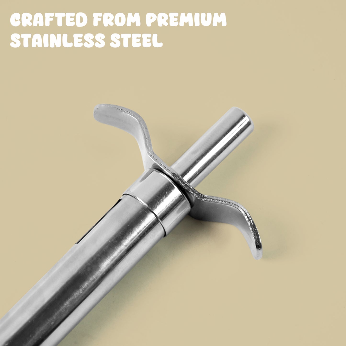 Wukusy Apex Majestic stainless steel gas lighter for home and kitchen use, with a sleek and durable design.
