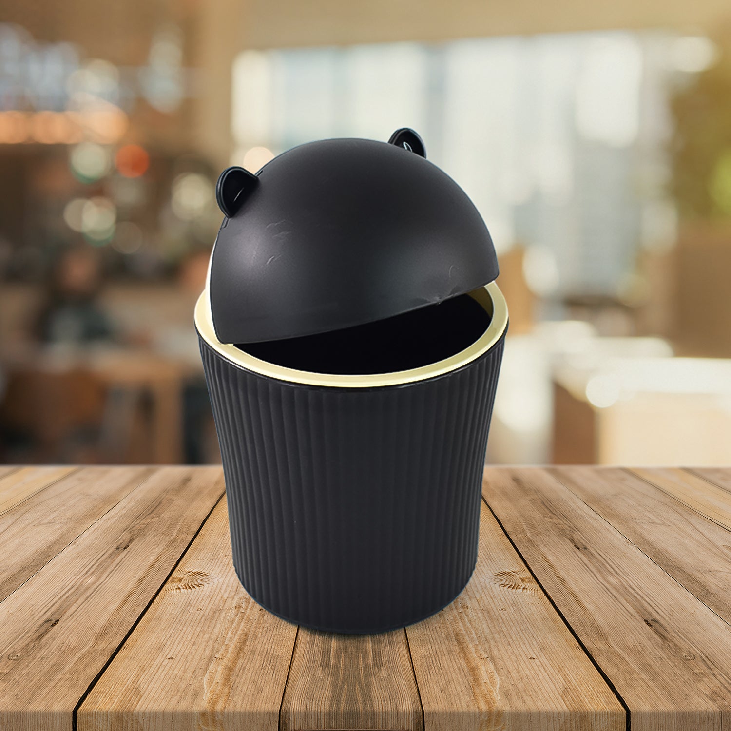 Wukusy Apex Mini Tabletop Dustbin, 1200ml capacity, in mixed colors, ideal for home and kitchen use.