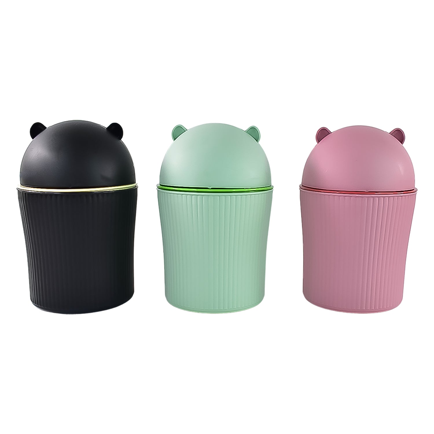 Wukusy Apex Mini Tabletop Dustbin, 1200ml capacity, in mixed colors, suitable for home and kitchen use.
