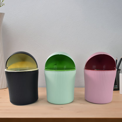 Wukusy Apex Mini Tabletop Dustbin in mix colors, 1200ml capacity, compact home and kitchen waste container.