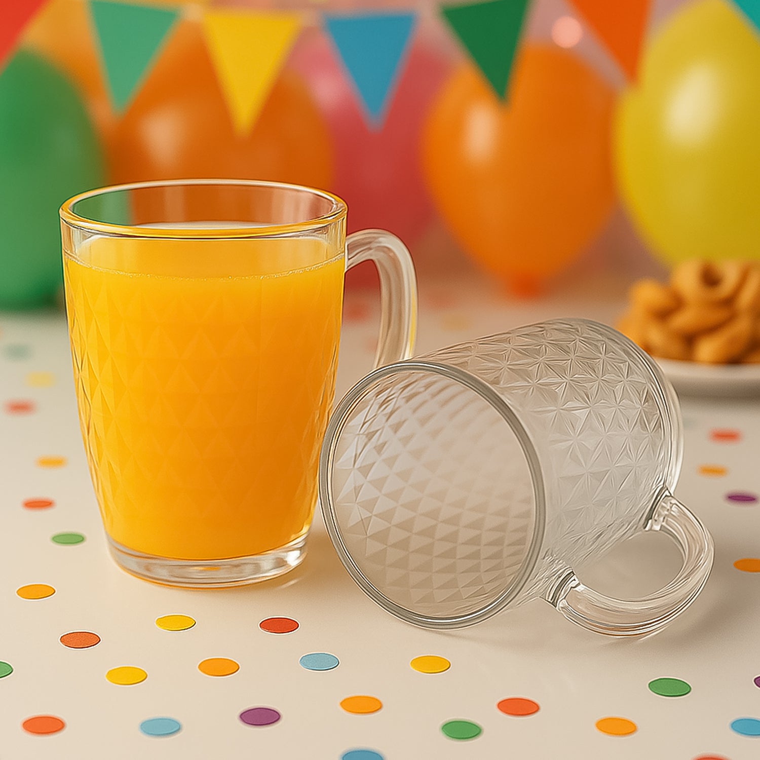 Set of two Wukusy Apex Mocktail Mug Glasses, 400 ml each, designed for stylish home and kitchen use.