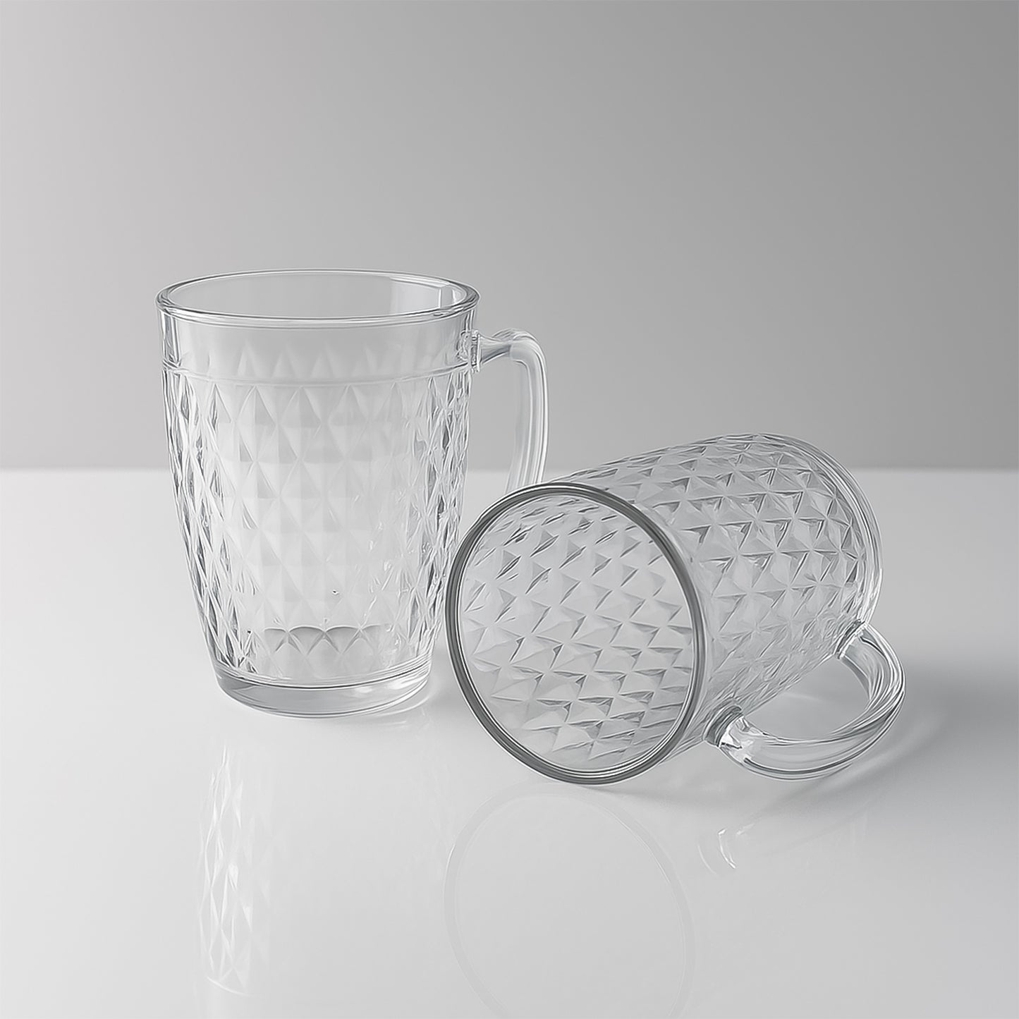 Set of two Wukusy Apex Mocktail Mug Glasses, 400 ml each, ideal for serving mocktails and beverages in the home and kitchen.