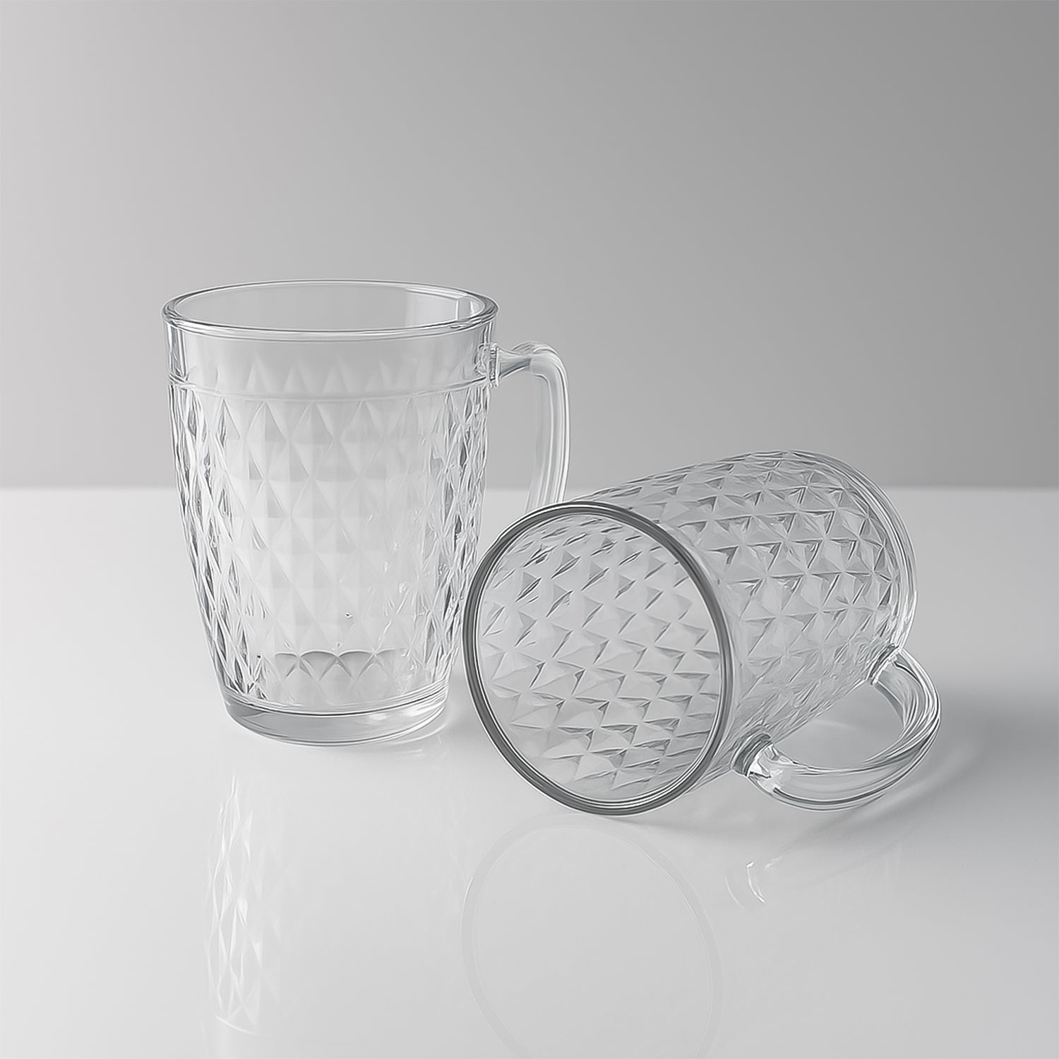 Set of two Wukusy Apex Mocktail Mug Glasses, 400 ml each, ideal for serving mocktails and beverages in the home and kitchen.
