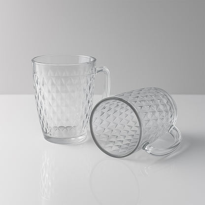 Set of two Wukusy Apex Mocktail Mug Glasses, 400 ml each, ideal for serving mocktails and beverages in the home and kitchen.
