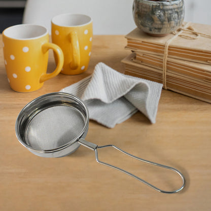Wukusy Apex Morning stainless steel tea and coffee strainer for home and kitchen use, with fine mesh and durable construction.