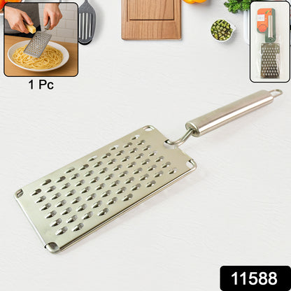 Wukusy Apex Premium stainless steel vegetable grater for kitchen use, featuring multiple grating surfaces and ergonomic handle.
