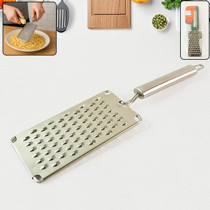 Wukusy Apex Premium stainless steel vegetable grater for kitchen use, featuring a sturdy handle and multiple grating surfaces.