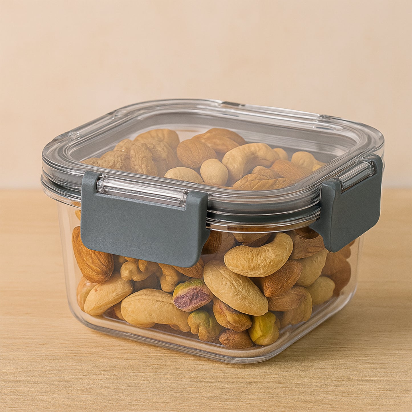 Wukusy Apex Press N Lock airtight food storage container set, 2-piece, 450ml capacity, for kitchen storage and organization.