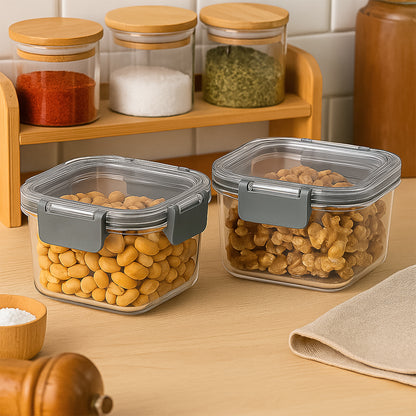 Wukusy Apex Press N Lock 2-piece airtight food storage container set, 450ml, with secure locking lids for kitchen organization.