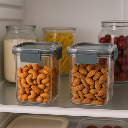 Wukusy Apex Press N Lock airtight food storage container set with two 900ml containers for kitchen organization and freshness.